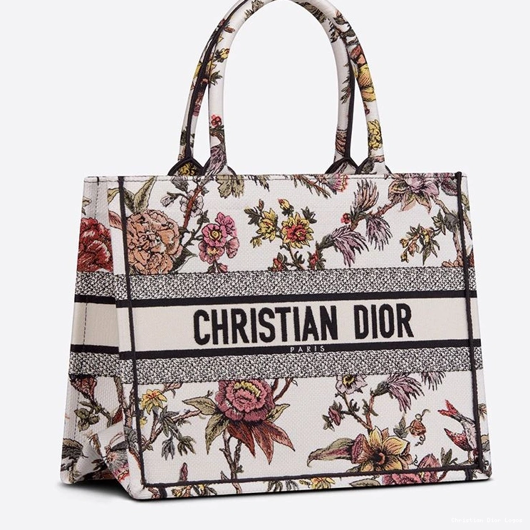 Cheap Jardin White Canvas Book Botanique Motif Tote Dior 0722 Luxury